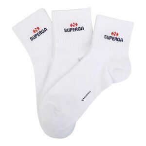 Superga Unisex Adult Logo Ankle Socks (Pack of 3) / White